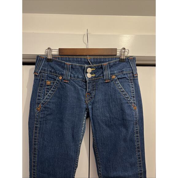 True Religion Sammy Jeans Size 29, Measure 32x29 Flared Leg Low Rise 7.5” - Picture 7 of 11